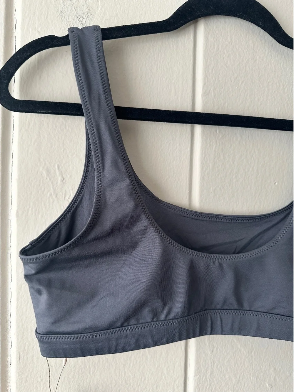 SKIMS Recycled Swim Tank Bikini Top in Gunmetal SW-TNK-0743 Size Large NWT